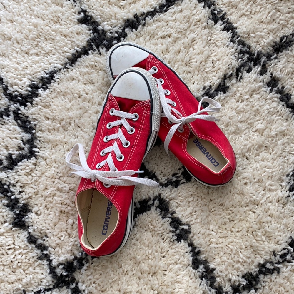 Converse Red Canvas Sneakers